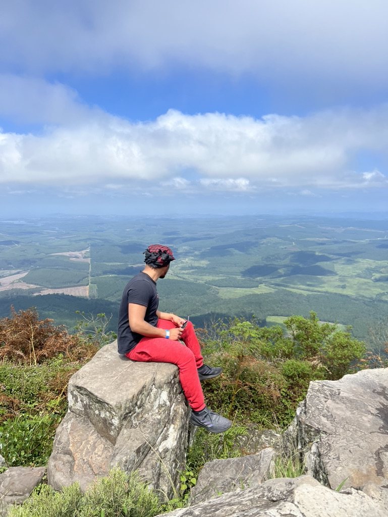 Mountain overlook on a hike
